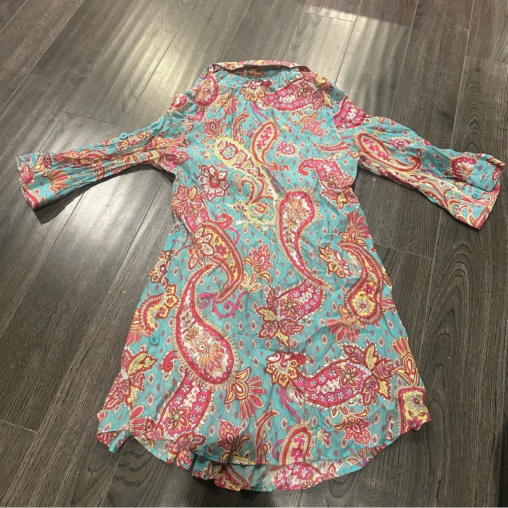 Paisley Print Button-Down Shirt for Women - Picture 3 of 7